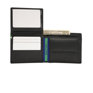 United Colors Of Benetton Dobrany Mens Multicard Coin Wallet Black