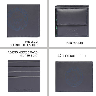 United Colors Of Benetton Izak Mens Global Coin Wallet Navy