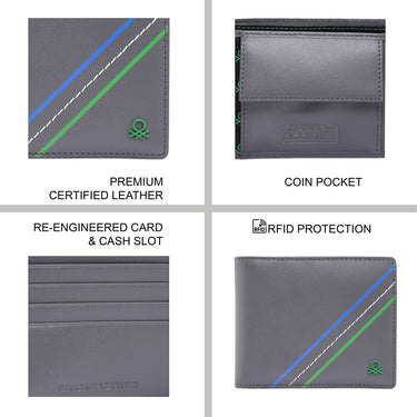 Tommy Hilfiger Habry Mens Global Coin Wallet Grey