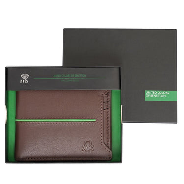 United Colors Of Benetton Eliska Mens Slimfold Wallet Brown