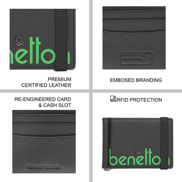 United Colors Of Benetton Hronov Men S Moneyclip Black