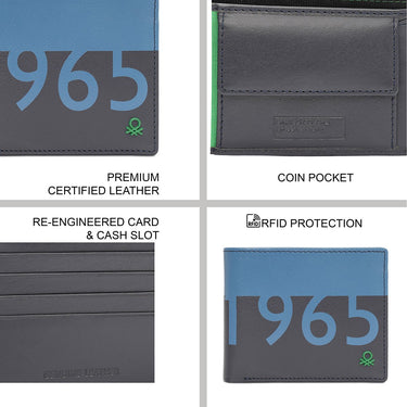 United Colors Of Benetton Alectoria Mens Passcase Wallet Black