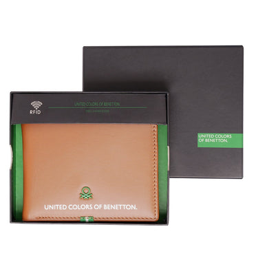 United Colors of Benetton Eadie Men's Global Coin Wallet Tan