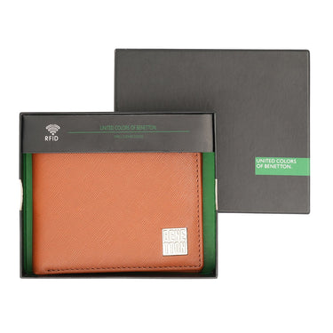 United Colors Of Benetton Shetland Mens Slimfold Wallet Tan