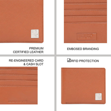 United Colors Of Benetton Shetland Mens Slimfold Wallet Tan