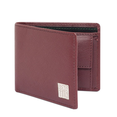 United Colors Of Benetton Shetland Mens Global Coin Wallet Wine