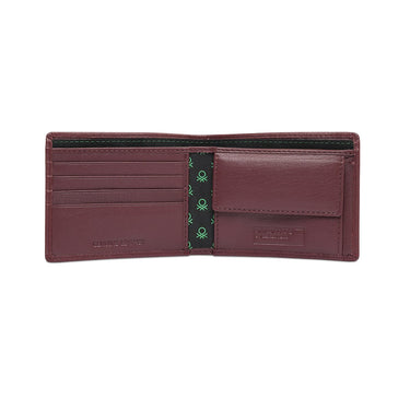 United Colors Of Benetton Shetland Mens Global Coin Wallet Wine