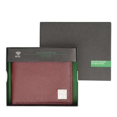 United Colors Of Benetton Shetland Mens Global Coin Wallet Wine