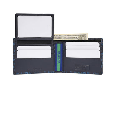 United Colors Of Benetton Berkner Mens Passcase Wallet Navy