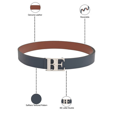 United Colors Of Benetton Pavel Men S Reversible Belt Navy Tan