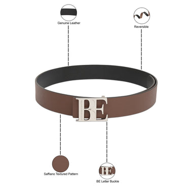 United Colors Of Benetton Pavel Men S Reversible Belt Brown Black