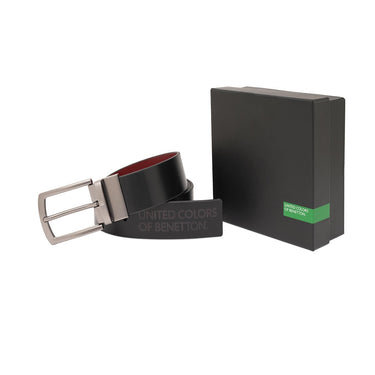 United Colors of Benetton Ales Men's Reversible Belt Black and Wine