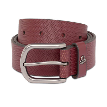 United Colors Of Benetton Honza Men S Non Reversible Belt Wine