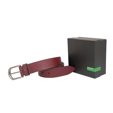 United Colors Of Benetton Honza Men S Non Reversible Belt Wine