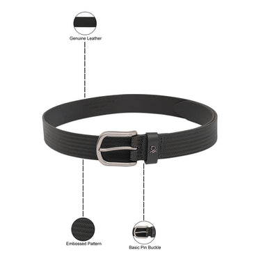 United Colors Of Benetton Honza Men S Non Reversible Belt Black