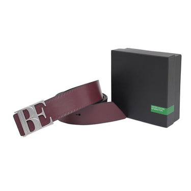 United Colors Of Benetton Amalie Men's Reversible Belt Wine Black