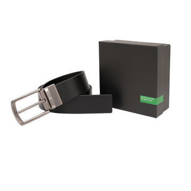 United Colors of Benetton Alois Men's Reversible Belt Black and Black