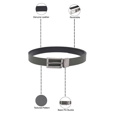 United Colors Of Benetton Marten Men's Reversible Belt Olive Black