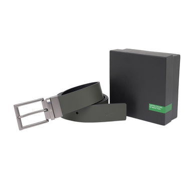 United Colors Of Benetton Marten Men's Reversible Belt Olive Black