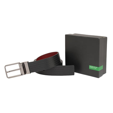 United Colors Of Benetton Tomas Men's Reversible Belt Black Wine