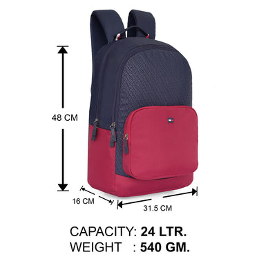 Tommy Hilfiger Sanford Non Laptop Backpack Navy Burgundy