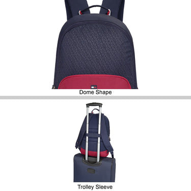Tommy Hilfiger Sanford Non Laptop Backpack Navy Burgundy