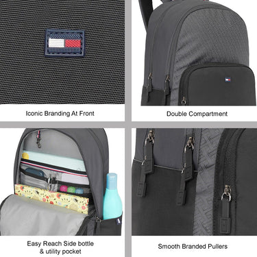 Tommy Hilfiger Sanford Non Laptop Backpack Grey Black