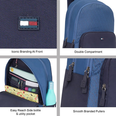 Tommy Hilfiger Sanford Non Laptop Backpack Vibrant Indigo Navy