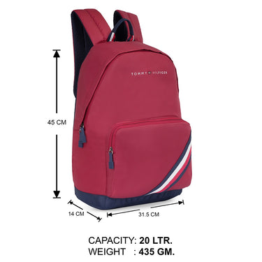 Tommy Hilfiger Roselle Non Laptop Backpack Burgundy Navy