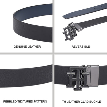 Tommy Hilfiger Nicholls Men's Reversible Belt Black & Navy