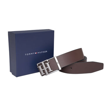 Tommy Hilfiger Newbury Men's Reversible Belt Brown & Navy