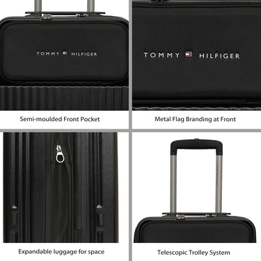 Tommy Hilfiger Pittsburg Hard Luggage Black Cabin