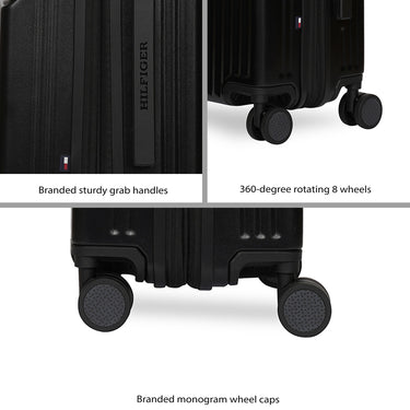 Tommy Hilfiger Pittsburg Hard Luggage Black Cabin