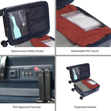 Tommy Hilfiger Pittsburg Hard Luggage Cabin Navy