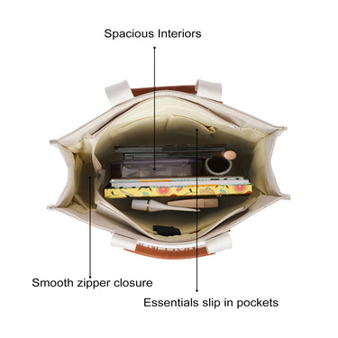United Colors Of Benetton Giada Women S Tote Off White & Tan