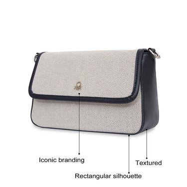 United Colors Of Benetton Lidia Women S Sling Light Grey & Navy