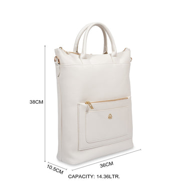 United Colors Of Benetton Roberta Women S Tote Backpack Ivory