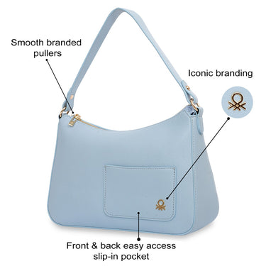 United Colors Of Benetton Silvia Women S Shoulder Bag Blue