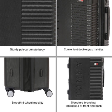 Tommy Hilfiger Rockfill X Hard Luggage Black Cabin