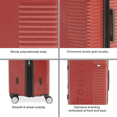 Tommy Hilfiger Rockfill Hard Luggage Cabin Wine