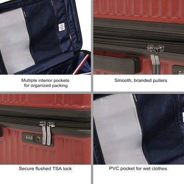 Tommy Hilfiger Rockfill Hard Luggage Cargo Wine