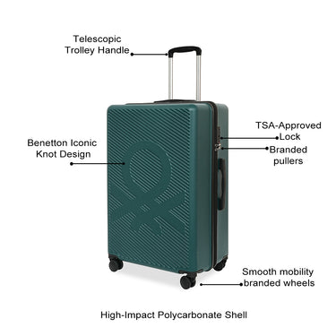 United Colors of Benetton Glide Hard Luggage Mid