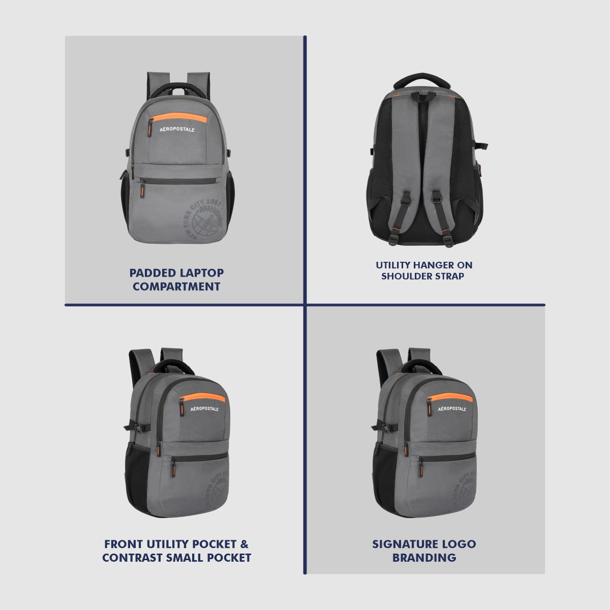 aeropostale contrast trim laptop backpack Aeropostale Basin Laptop Backpack – BAGLINE