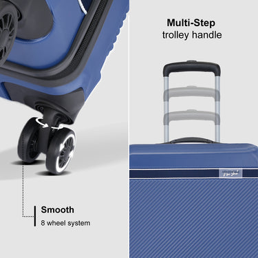 Aeropostale Denver Hard Luggage Navy Mid