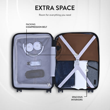 Aeropostale The Curvy Eagle Hard Luggage Black Mid