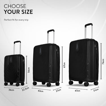 Aeropostale The Curvy Eagle Hard Luggage Black Mid