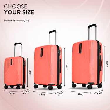 Aeropostale The Curvy Eagle Hard Luggage Burnt Coral Cabin