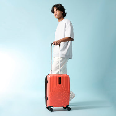 Aeropostale The Curvy Eagle Hard Luggage Burnt Coral Cabin