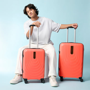 Aeropostale The Curvy Eagle Hard Luggage Burnt Coral Cabin