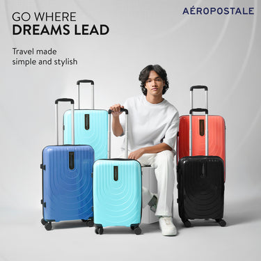 Aeropostale The Curvy Eagle Hard Luggage Black cabin